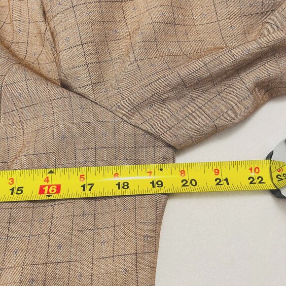 NWT Susielady Women's Full Lined Flap Pockets One Button Plaid Brown Blazer Sz M - Picture 9 of 10